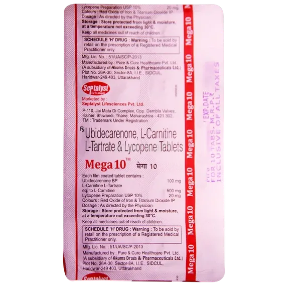 mega 10 tablet 10's